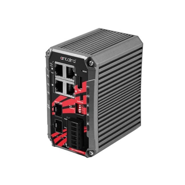 6-Port Industrial Compact Gigabit IEEE 802.3bt PoE+ Light Layer 3 Managed Ethernet Switch